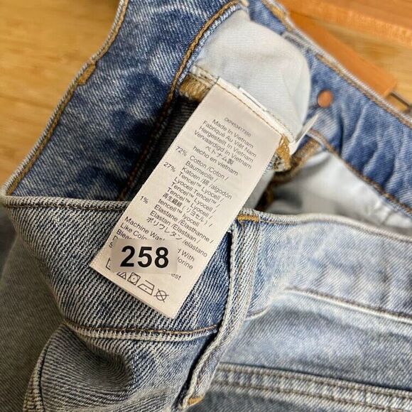 Madewell Perfect Jean Short Size 26 Balsam Wash Cut Off Denim Frayed Stretch - Picture 6 of 13